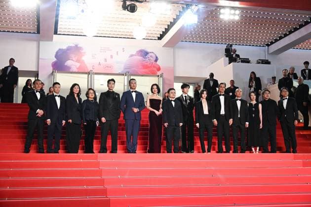 Cannes, 78th Cannes Film Festival 2025 - Evening 10, Red Carpet Resurrection (Resurrection) . Cannes, 78th Cannes Film Festival 2025 - Evening 10, Red Carpet Resurrection (Resurrection) . Pictured: Jue Huang, Gan Bi, Yongzhong Chen, Charles Gillibert, Shu Qi, Jackson Yee, Gengxi Li, Mark Chao Cannes Copyright: xIPA ABACAx