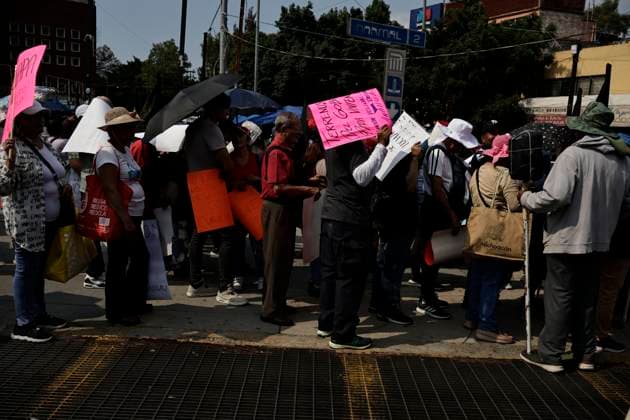 June 10, 2025, Mexico, Cdmx, Mexico: Protesters gather to commemorate the anniversary of the Halconazo or Corpus Christi massacre. This event occurred on June 10, 1971, when, on orders from the Mexican government, police, army, and plainclothes paramilitaries violently suppressed a student demonstration against the president of the time, Luis EcheverroÂa. Mexico Mexico - ZUMAp204 20250610_zip_p204_022 Copyright: xJosuexPerezx