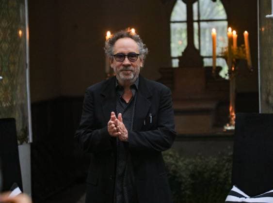 June 24, 2025, Mexico City, Ciudad de Mexico, Mexico: Director, producer, screenwriter, and cartoonist, Tim Burton poses during a masterclass as part of the immersive experience: Tim Burton, The Labyrinth at the Panteon de Dolores. on June 24, 2025 in Mexico City, Mexico. Mexico City Mexico - ZUMAe321 20250624_zea_e321_003 Copyright: xIanxRoblesx