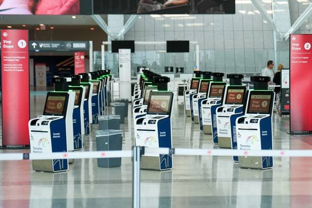 Air Canada flight attendants begin strike TORONTO, CANADA - AUGUST 16 : Air Canada check-in counters are seen at Toronto Pearson International Airport after flight attendants begin strike on August 16, 2025 in Toronto, Ontario, Canada. Strike action by CUPE, the union representing 10,000 flight attendants at Air Canada and Air Canada Rouge, began Saturday. A full shutdown of the airline, the largest in Canada, could affect roughly 130,000 travelers each day. Mert Alper Dervis Anadolu Ontario Canada. Editorial use only. Please get in touch for any other usage. Copyright: x2025xAnadoluxMertxAlperxDervisx