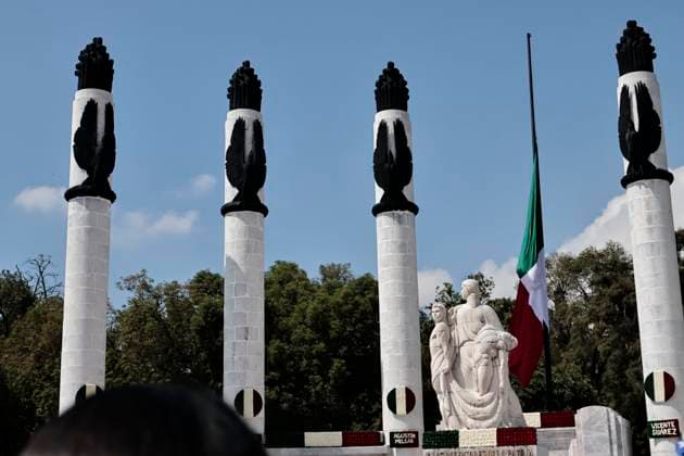 September 13, 2025, Mexico, Cdmx, Mexico: The 178th anniversary of the Heroic Deed of the Boy Heroes of Chapultepec was commemorated in Chapultepec Forest in Mexico City. The event was led by the President of Mexico, Claudia Sheimbaum, who performed an honor guard and called the roll of the cadets who fought at Chapultepec Castle against the US invasion. The cadets who lost their lives in this battle were JUAN DE LA BARRERA, AGUSTIN MELGAR, FERNANDO MONTES DE OCA, FRANCISCO MARQUEZ, VICENTE SUAREZ AND JUAN ESCUTIA, the latter was the one who took up the Mexican flag and jumped from Chapultepec Castle to prevent the US invaders from taking it. Mexico Mexico - ZUMAp204 20250913_zip_p204_014 Copyright: xJosuexPerezx