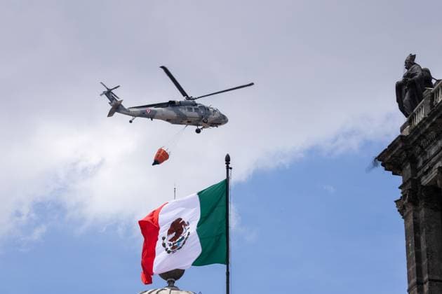 September 16, 2025, Mexico City, Mexico: The military parade commemorating Mexico s Independence Day took place, led by President Claudia Sheinbaum Pardo, accompanied by the Secretary of the Navy, Raymundo Pedro Morales Angeles, and the Secretary of Defense, Ricardo Trevilla Trejo, among other officials..Approximately 16,000 members of the various federal armed forces participated in the event, marching from the Plaza de la Constitucio³n to the military camp Marte. Mexico City Mexico - ZUMAl178 20250916_znp_l178_070 Copyright: xCristianxLeyvax