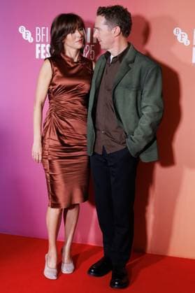 The Thing with Feathers, BFI London Film Festival, BFI Southbank, London, UK, 11 October 2025. Benedict Cumberbatch and wife Sophie Hunter - BFI LFF - The Thing with Feathers Red Carpet at BFI Southbank, London, UK on 11th October 2025, Credit:Manuela Langotsch Avalon United Kingdom, London, BFI Southbank Copyright: xManuelaxLangotschx xAvalonx 1044823564