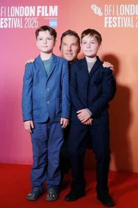 The Thing with Feathers, BFI London Film Festival, BFI Southbank, London, UK, 11 October 2025. Benedict Cumberbatch with Henry and Richard Boxall - BFI LFF - The Thing with Feathers Red Carpet at BFI Southbank, London, UK on 11th October 2025, Credit:Manuela Langotsch Avalon United Kingdom, London, BFI Southbank Copyright: xManuelaxLangotschx xAvalonx 1044823647