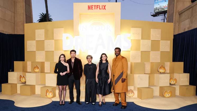 World Premiere Of Netflix s In Your Dreams American actress and musician Cristin Milioti, Canadian actor, stuntman, writer, and advocate Simu Liu, American actor Elias Janssen, American actress Jolie Hoang-Rappaport and American actor, comedian, and musician Craig Robinson arrive at the World Premiere Of Netflix s In Your Dreams held at The Egyptian Theatre Hollywood in Hollywood, Los Angeles, California, United States. The Egyptian Theatre Hollywood, Hollywood, Los Angeles, California, USA California United States Copyright: xImagexPressxAgencyx originalFilename: collin-worldpre251029_npWV8.jpg