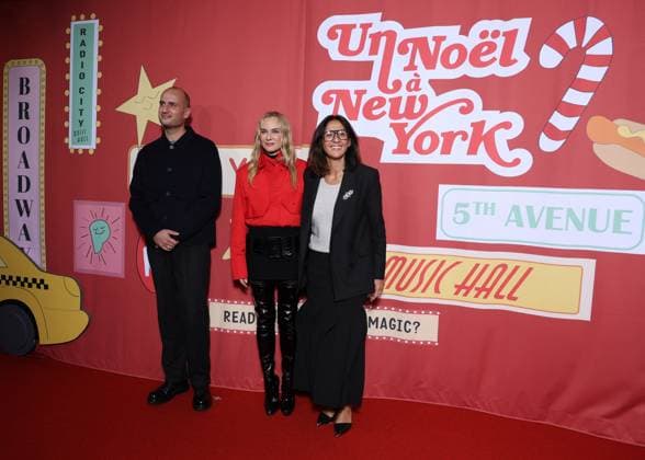 German actress and model Diane Kruger, godmother of Le Printemps Haussmann, accompanied by Laëtitia Henry, General Manager of Le Printemps Haussmann, and Jean Gasnier, General Marketing Manager of Le Printemps, inaugurates the launch of Le Printemps Haussmanns New York-colored Christmas windows from November 6, 2025 to January 4, 2026 in the 9th arrondissement of Paris, France, November 6, 2025 Denis Guignebourg Bestimage Diane Kruger during the Le Printemps Launch of Christmas Windows Animations And Lights at Le Printemps, in Paris, France, on November 6, 2025 Paris France Copyright: xDenisxGuignebourgx xBestimagexDenisxGuignebourgx xBestimagex