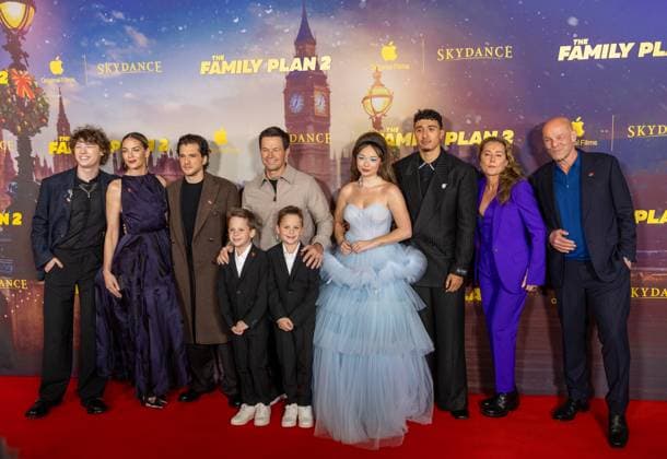 The Family Plan World Premiere Cast and Guests attend The Family Plan 2 World Premiere Featuring: Van Crosby, Michelle Monaghan, Kit Harington, Theodore Lindsay, Mark Wahlberg, Peter Lindsay, Zoe Colletti, Reda Elazouar, Sidse Babett Knudsen, Simon Cellan Jones Where: London, United Kingdom When: 11 Nov 2025 Credit: Phil Lewis WENN London United Kingdom Copyright: xPhilxLewis WENNx wenn40781070 PLAAx wenn40781070