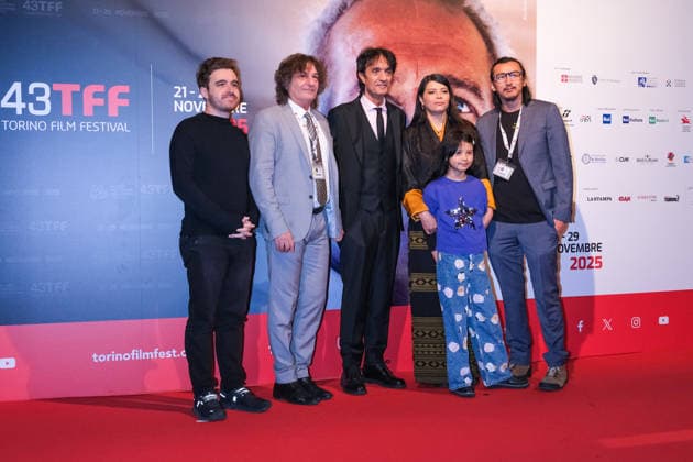 43rd Torino Film Festival 2025 - Day 5 in Italy, 25 November 2025 (L to R) Johann Chapelan, Paolo Maria Spina, Dechen Roder, CZ Tschering and Pema Tschering attend during the 43rd Torino Film Festival 2025 on November 25, 2025 in Turin, Italy., Credit:Davide Di Lalla - Unicode Images Avalon Italy, Turin, Museum of Radio and Television, Copyright: xDavidexDixLallax-xUnicodexImagesx xAvalonx 1054564925