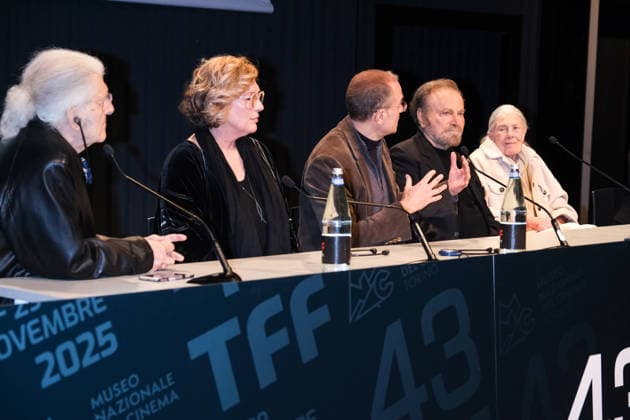 43rd Torino Film Festival 2025 - Day 5 in Italy, 25 November 2025 (L to R) Fred Harrison, Jennifer Wiltsie, Carlo Gabriel Nero, Franco Nero and Vanessa Redgrave attend during the 43rd Torino Film Festival 2025 on November 25, 2025 in Turin, Italy., Credit:Davide Di Lalla - Unicode Images Avalon Italy, Turin, Museum of Radio and Television, Copyright: xDavidexDixLallax-xUnicodexImagesx xAvalonx 1054564967