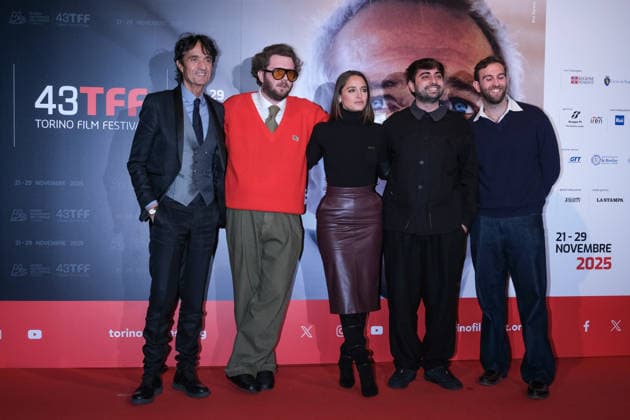 43rd Torino Film Festival 2025 - Day 7 in Italy, 27 November 2025 (L to R) Giulio Base, Gabriele Berti, Matilde Gioli, Giovanni Nasta and Diego Tricarico attend during the 43rd Torino Film Festival 2025 on November 27, 2025 in Turin, Italy., Credit:Davide Di Lalla - Unicode Images Avalon Italy, Turin, Museum of Radio and Television, Copyright: xDavidexDixLallax-xUnicodexImagesx xAvalonx 1054997164