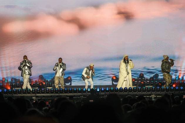 04 12 2025, Schladming, AUT, On the road in Styria, Ski Opening 2025, Press conference, in the picture Backstreet Boys, Feature, Overview, Planai Stadium,