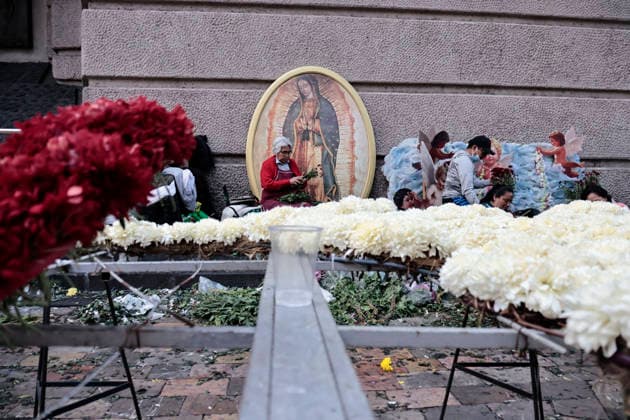 December 9, 2025, Mexico, Cdmx, Mexico: The largest Catholic celebration in Mexico is the Day of Our Lady of Guadalupe, celebrated on December 12th, her birthday. Thousands of pilgrims begin arriving from all over the country to thank the Virgin of Guadalupe for all the miracles she has granted to the faithful. They also come simply to express gratitude for health, employment, and financial security. The Basilica s courtyard begins to fill with pre-Hispanic dancers, musicians, processions, and even people making floral arrangements in honor of Our Lady of Guadalupe. For many, the diversity and combination of traditions and beliefs stem from the arrival of the Spanish, who imposed the Catholic religion and forced the Mexica people to abandon - ZUMAp204 20251209_zip_p204_090 Copyright: xJosuexPerezx