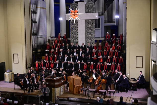 Johann Sebastian Bach Christmas Oratorio Cantatas 4 to 6, Bachchor Görlitz, Neue Lausitzer Philharmonie, conductor KMD Reinhard Seeliger, organ Katy von Ramin, soloists Liudmila Lokaichuk, Annekathrin Laabs, Timo Rößner, Christian Henneberg, Mareike Riechen, Kreuzkirche Görlitz, 05 01 2026 Copyright: xMatthiasxWehnertx