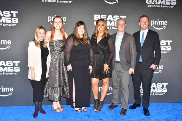 US: Stars take to red carpet in Los Angeles for Beast Games season 2 Im the picture from left to right Michelle Opdyke, Annie Mohr, Allie Johnson, Mellisa Saunders, Michael Douglas, Caleb Van Voorhis. MrBeast is bringing back the heat with his popular competition series. The first three episodes of Beast Games Season 2 premiere on Wednesday, Jan. 7 on Prime Video. The inaugural season of the series, hosted by popular YouTuber James Jimmy Donaldson, better known as MrBeast, debuted in December 2024. In Season 2, 200 eager competitors play to win $5 million. The show is similar in many ways to the popular Netflix series Squid Game, though contestants don t fight to the death. They just go home when eliminated. Fans of challenge-based r Copyright: AlbertoxSibaja