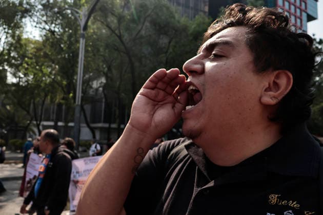 January 10, 2026, Mexico City, Cdmx, Mexico: Mexican protesters and social organizations are demonstrating against the actions of US President DONALD TRUMP against Venezuela and its former president, NICOLAS MADURO. With posters, giant banners, and Venezuelan flags, they are showing their support for MADURO and his vice president, DELCY RODRIGUEZ, who has assumed the presidency due to the country s situation. Chanting slogans like Yankees out of Latin America and Trump, imperialist terrorist, the protesters are demanding the immediate release of NICOLAS MADURO, whom they claim is being held captive by DONALD TRUMP. This comes as protests against these actions spread worldwide, with many believing TRUMP S true objective is to seize V - ZUMAp204 20260110_zip_p204_011 Copyright: xJosuexPerezx