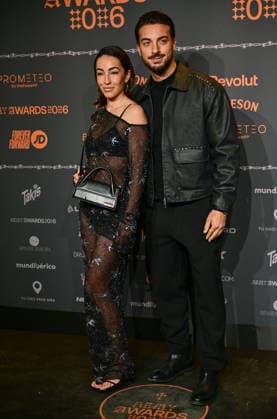 January 10, 2026, Madrid, Madrid, SPAIN: Content creators and guests pose on the black carpet during the third edition of the Army Awards, held on Saturday, January 10, at the Madrid Arena in Madrid. Known as the â€oeinternet anti-awards,†the ceremony honors the most viral moments, trends, and personalities from social media over the past year in a script-free gala hosted by Ceciarmy and Santiago Segura. In the image Ana Lo³pez and Borja Gonzo¡lez Madrid SPAIN - ZUMAz108 20260110_znp_z108_139 Copyright: xRichardxZubelzux