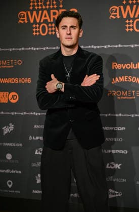 January 10, 2026, Madrid, Madrid, SPAIN: Content creators and guests pose on the black carpet during the third edition of the Army Awards, held on Saturday, January 10, at the Madrid Arena in Madrid. Known as the â€oeinternet anti-awards,†the ceremony honors the most viral moments, trends, and personalities from social media over the past year in a script-free gala hosted by Ceciarmy and Santiago Segura. In the image Diego Nister Madrid SPAIN - ZUMAz108 20260110_znp_z108_140 Copyright: xRichardxZubelzux