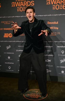 January 10, 2026, Madrid, Madrid, SPAIN: Content creators and guests pose on the black carpet during the third edition of the Army Awards, held on Saturday, January 10, at the Madrid Arena in Madrid. Known as the â€oeinternet anti-awards,†the ceremony honors the most viral moments, trends, and personalities from social media over the past year in a script-free gala hosted by Ceciarmy and Santiago Segura. In the image Diego Nister Madrid SPAIN - ZUMAz108 20260110_znp_z108_141 Copyright: xRichardxZubelzux