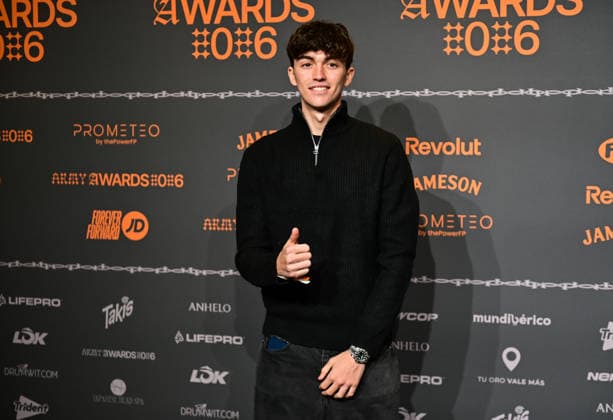January 10, 2026, Madrid, Madrid, SPAIN: Content creators and guests pose on the black carpet during the third edition of the Army Awards, held on Saturday, January 10, at the Madrid Arena in Madrid. Known as the â€oeinternet anti-awards,†the ceremony honors the most viral moments, trends, and personalities from social media over the past year in a script-free gala hosted by Ceciarmy and Santiago Segura. In the image Anas Andaloussi Madrid SPAIN - ZUMAz108 20260110_znp_z108_172 Copyright: xRichardxZubelzux