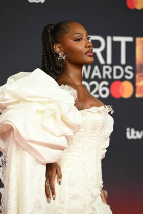 The BRIT Awards 2026, Co-op Live, Manchester, UK, 28 February 2026. Tems at The BRIT Awards 2026, Co-op Live, Manchester, UK, 28 February 2026., Credit:Tina Korhonen Avalon United Kingdom, Manchester Copyright: xTinaxKorhonenx xAvalonx 1079033992