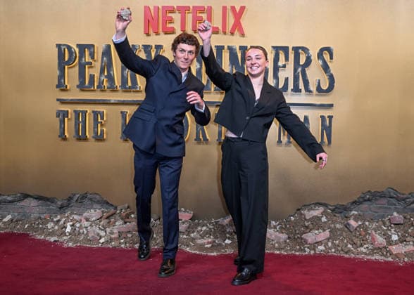 The Global Premiere of PEAKY BLINDERS: THE IMMORTAL MAN, 2nd March, 2026, Symphony Hall, Birmingham, England British actor Harry Kirton (L) and England s footballer Niamh Charles (R) pose upon arrival on the red carpet for the global premiere of the film Peaky Blinders: The Immortal Man in Birmingham, central England on March 2, 2026, Credit:Jules Annan Avalon England, Birmingham, Symphony Hall Copyright: xJulesxAnnanx xAvalonx 1079666498