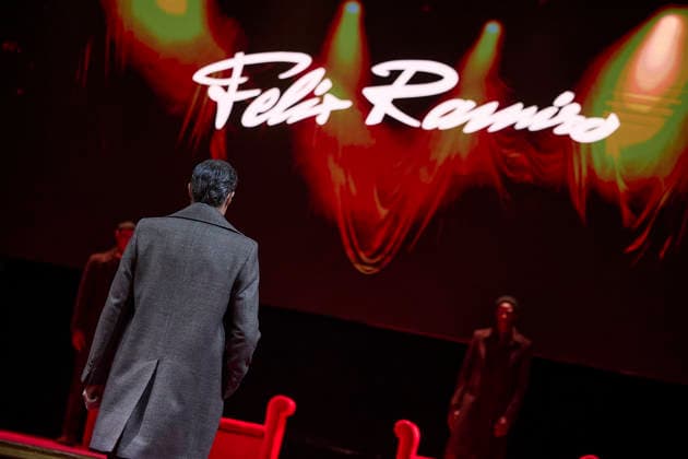 Félix Ramiro presents his new collection at OMODA Madrid es Moda Several models during a fashion show presenting the new collection of Félix Ramiro, at the Teatro Magno, on March 14, 2026, in Madrid Spain The firm founded by Félix Ramiro presents its new collection at OMODA Madrid es Moda Félix Ramiro is a mens design firm with more than three decades of experience, recognized for its combination of avant-garde, tradition and craftsmanship, tradition and craftsmanship Specializing in suits for groom, ceremony, executive and sport, stands out for the quality and precision of its garments Its founder, Felix Ramiro, discovered his vocation as a tailor in the 80s and, after training and obtaining national recognition, started in 1988 a brand t Copyright: xJesusxHellinx 7365730