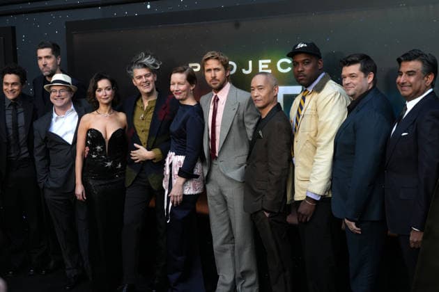 March 18, 2026, New York, Ny, USA: ANDY WEIR, MILANA VAYNTRUB, JAMES ORTIZ,, SANDRA HULLER, RYAN GOSLING,KEN LEUNG, LIONEL BOYCE and CHRIS MILLER attend the Project Hail Mary New York Premiere, Red Carpet Arrivals, .Lincoln Center, NYC.March 18, 2026. . COURTNAY VALENTI, SUE KROLL. ANDY WEIR, AMY PASCAL, SANDRA HULLER, RYAN GOSLING, LIONEL BOYCE and CHRIS MILLER attend the Project Hail Mary New York Premiere, Red Carpet Arrivals, .Lincoln Center, NYC.March 18, 2026. New York USA - ZUMAms4_ 20260318_faf_ms4_037 Copyright: xSoniaxMoskowitzxGordonx