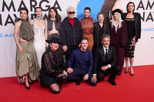 March 19, 2026, Madrid, Madrid, Spain: AMAIA ROMERO, MILENA SMIT, VICTORIA LUENGO AKA VICKY LUENGO, PEDRO ALMODOVAR, BARBARA LENNIE, CARMEN MACHI, PINO MONTESDEOCA, NIEVES ALVAREZ, ROSSY DE PALMA, PATRICK CRIADO AND LEONARDO SBARAGLIAÂ attends the Amarga Navidad (Bitter Christmas) premiere Madrid Spain - ZUMAc260 20260319_zep_c260_020 Copyright: xMikexChicorrox