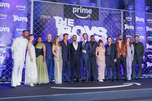 News - Photocall - THE BOYS 5 Laz Alonso, Valorie Curry, Susan Heyward, Erik Kripke, Erin Moriarty, Karl Urban, Antony Starr, Jack Quaid, Jessie T. Usher, Karen Fukuhara, Tomer Capone, Nathan Mitchell, Colby Minifie and Jensen Ackles attend the world premiere of the final season of Prime TV series The Boys on March 19, 2026 at Cinema The Space Moderno, Rome, Italy Rome Cinema The Space Moderno Italy Copyright: xEmanuelaxVertollix xLiveMediax LPN_2352734