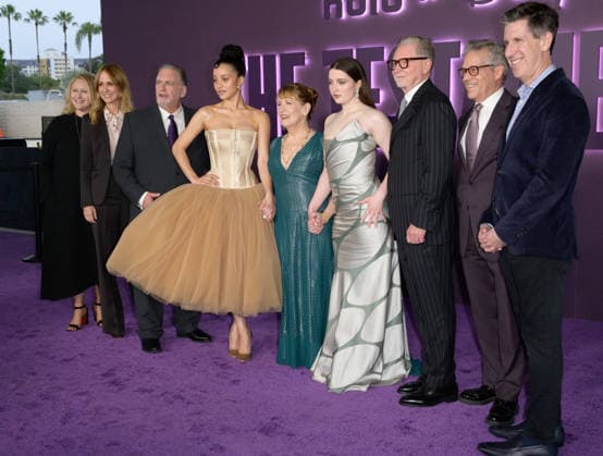 The Testaments Premiere - Los Angeles, USA LOS ANGELES, USA. March 31, 2026: Dana Walden, Debra O Connell, Chase Infiniti, Ann Dowd, Lucy Halliday, Bruce Miller, Steve Stark, Craig Erwich & Warren Littlefield at the premiere for Hulu s The Testaments at the Academy Museum. Los Angeles CA USA Copyright: xPaulxSmith Featureflashx