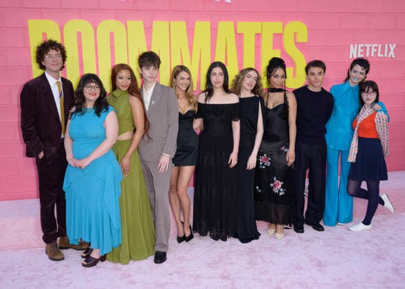 Roommates Premiere - Los Angeles, USA LOS ANGELES, USA. April 13, 2026: Martin Herlihy, Chandler Levack, Storm Reid, Aidan Langford, Chloe East, Sadie Sandler, Jaya Harper, Bella Murphy, Billy Bryk, Sarah Sherman & Ivy Wolk at the premiere for Roommates at the Egyptian Theatre. Los Angeles CA USA Copyright: xPaulxSmith Featureflashx