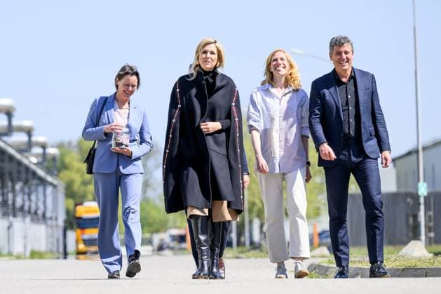 Arnhem, The Netherlands, 2026-04-21 14:02:13 ARNHEM, 21-04-2026, Cleantech Park. Queen Maxima visits Cleantech Park Arnhem. Arnhem has been named SME City 2026 by the business association MKB-Nederland. Every year, MKB-Nederland awards this title to a city or region that demonstrates it stands alongside entrepreneurs, actively works towards an attractive business climate, supports collaboration with entrepreneurs, and offers space for innovation, growth, and networking. PHOTO: NLBeeld Patrick van Emst Credit: NL Beeld Patrick van Emst Copyright: xx x