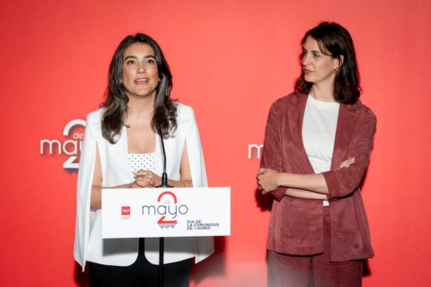 Presentation of the Grand Crosses of the Order of the Dos de Mayo The spokesperson of Más Madrid in the Assembly of Madrid, Manuela Bergerot, and the spokesperson of Más Madrid in the City Council of Madrid, Rita Maestre, during the presentation of the Grand Crosses of the Order of the Dos de Mayo, at the Puerta del Sol in Madrid, on May 2, 2026, in Madrid Spain The Governing Council of the Comunidad de Madrid awards the Grand Cross of the Order of the Dos de Mayo to 14 personalities, institutions and social entities in recognition of their professional careers, solidarity and example 02 MAY 2026 A Pé Espana Copyright: xA.xPÃ rezxMecax 7492163