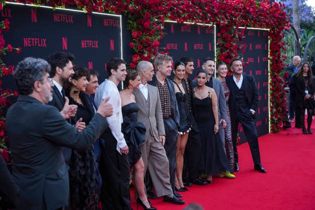 Gala Jarana en el Guadalquivir for the global premiere of Berlin and the lady of Armino Seville Pedro Alonso, Michelle Jenner, Tristán Ulloa, Begona Vargas, Julio Pena Fernández, Joel Sánchez, José Luis García Pérez, Marta Nieto and Álvaro Morte during the gala Jarana en el Guadalquivir for the global premiere of Berlin and the lady of Armino on May 9, 2026 in Seville Andalusia, Spain The global premiere of the second season of the spin off of La casa de papel , entitled Berlín y la dama del armino , which is being held yesterday Friday and today, Saturday, will host several outstanding events in Seville Today Saturday, this event has taken place on the Guadalquivir River starting with a red carpet on which have paraded besides the cast, V Copyright: xMariaxJosà xLopezx 7511763