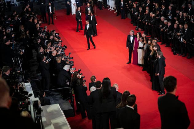 Cannes Labandon Red Carpet EB French director and screenwriter Vincent Garenq, French actor Antoine Reinartz, French actor Nedjim Bouizzoul, a guest, Samuel Paty s sister Mickaelle Paty, French actress Emmanuelle Bercot, French producer Francois Kraus, French actor Diamadoua Sissoko, a guest, French actress Emma Boumali, French actor Azize Kabouche, guests, French actress Mounira Barbouch, French actress Ahlam Slama arrive for the screening of the film L Abandon at the 79th edition of the Cannes Film Festival in Cannes, southern France on May 13, 2026.Photo by Eliot Blondet ABACAPRESS.COM Cannes France France Copyright: xBlondetxEliot ABACAx