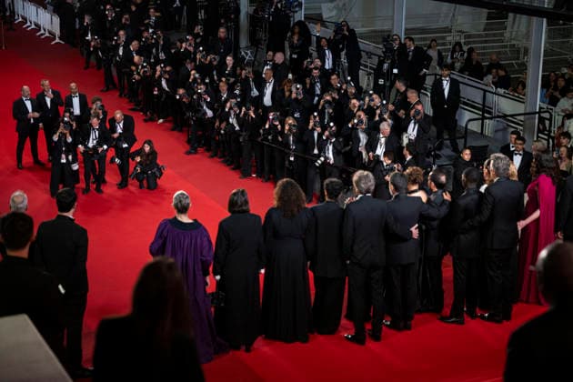 Cannes Labandon Red Carpet EB French director and screenwriter Vincent Garenq, French actor Antoine Reinartz, French actor Nedjim Bouizzoul, a guest, Samuel Paty s sister Mickaelle Paty, French actress Emmanuelle Bercot, French producer Francois Kraus, French actor Diamadoua Sissoko, a guest, French actress Emma Boumali, French actor Azize Kabouche, guests, French actress Mounira Barbouch, French actress Ahlam Slama arrive for the screening of the film L Abandon at the 79th edition of the Cannes Film Festival in Cannes, southern France on May 13, 2026.Photo by Eliot Blondet ABACAPRESS.COM Cannes France France Copyright: xBlondetxEliot ABACAx