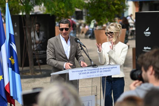 David Lisnard and Anne-Florence Schmitt At Vernissage - Cannes David Lisnard, mayor of Cannes, and Anne-Florence Schmitt, editor-in-chief of Madame Figaro, attend the vernissage of the photography exhibition 20 Years of Fashion and Cinema in Cannes, France on May 12, 2026, marking the 20th anniversary of Madame Figaro s presence at the Cannes Film Festival, with the exhibition running from May 12 to May 23, 2026, on Cours Felix Faure. Photo by Lionel Urman ABACAPRESS.COM Cannes France Copyright: xUrmanxLionel ABACAx