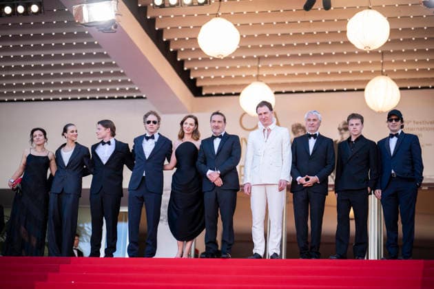 Cannes Moulin Red Carpet EB Laetitia Pansanel, Hortense de Gromard, Max Warburton, László Nemes, Louise Bourgoin, Gilles Lellouche, Lars Eidinger, Alain Goldman, Felix Lefebvre and Olivier Demangel depart the Moulin screening during the 79th annual Cannes Film Festival at Palais des Festivals on May 17, 2026 in Cannes, France. Photo by Eliot Blondet ABACAPRESS.COM Cannes France France Copyright: xBlondetxEliot ABACAx