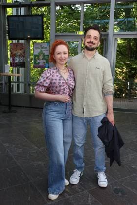 Alexandra Kurzeja and Mats Sharmer at the premiere of the comedy Höchste Zeit, Comedy at the Winterhuder Fährhaus. This musical comedy, featuring hits from the ’70s through the ’90s, follows four women going through menopause who, on the eve of a wedding, grapple with the big questions about love, marriage, and the perfect partner, Hamburg, June 19, 2026,detected_source_language