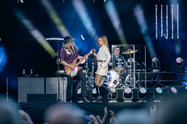 Roxette, Live Back Again, Schloßplatz, Coburg Concert, Live Music Roxette, Live Back Again 28 Jun 2026 Schloßplatz, Coburg, Germany Image: Christoffer Lundquist and Lena Philipsson, of Rosette, preform in the Schloßplatz, Coburg. Copyright: xPresseFotoxEvansx