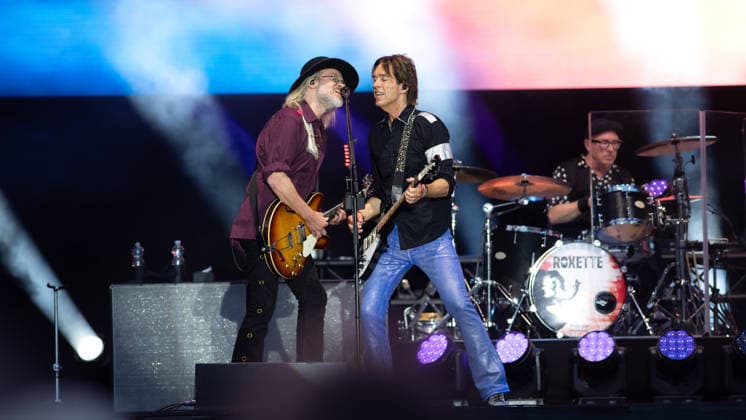 Roxette, Live Back Again, Schloßplatz, Coburg Concert, Live Music Roxette, Live Back Again 28 Jun 2026 Schloßplatz, Coburg, Germany Image: Christoffer Lundquist and Per Gessle, of Rosette, preform in the Schloßplatz, Coburg. Copyright: xPresseFotoxEvansx