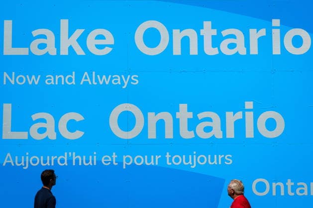 August 29, 2026, Grimsby, On, Canada: Ontario Premier Doug Ford, right, and Niagara West MPP, Sam Oosterhoff unveil a sign for Lake Ontario at Fifty Point Conservation Area in Grimsby, Ont., on Saturday, Aug. 29, 2026. Grimsby Canada - ZUMAc35_ 20260829_zaf_c35_030 Copyright: xKeitoxNewmanx