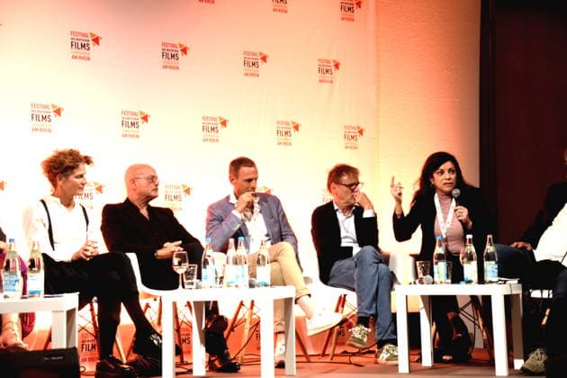 Film Discussion, Film Block 10: Bibiana Beglau (actress), Christian Berkel (actor), Michael Zechbauer (co-producer), Marcus O Rosenmüller (director), Dr. Alice Brauner (writer and producer), Ludwigshafen, August 29, 2026, on the banks of the Rhine, 22nd German Film Festival 2026. Photo: Ludwigshafen