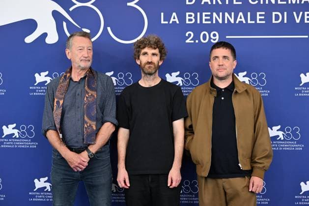 September 5, 2026, Venice, Rome, Italy: Steven Knight, Will Lovelace, and Dylan Southern during the photocall for the film Oasis: Don t Look Back in Anger, 83rd Venice International Film Festival, Venice, September 5, 2026 Venice Italy - ZUMAa289 20260905_zia_a289_147 Copyright: xMlax xAgfx
