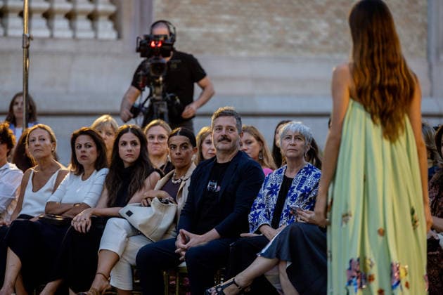 Dolores Promesas × Duyos Fashion Show in Madrid Mariano de Paco c, the Regional Minister of Culture, Tourism, and Sports for the Community of Madrid, attends the Dolores Promesas × Duyos fashion show at the National Archaeological Museum on September 9, 2026, in Madrid, Spain. This will mark the debut of Juan Duyos’s first collection as creative director of Dolores Promesas. The collection is titled Lola and is designed specifically for special occasions, celebrations, and the red carpet, reviving the most sophisticated spirit of the brand’s former Heaven line. SEPTEMBER 9, 2026 DUYOS DOLORES PROMESAS FASHION SHOW CLOTHING LOLA COLLECTION MODEL Madrid Madrid, Spain Copyright: xRicardoxRubiox 7761701