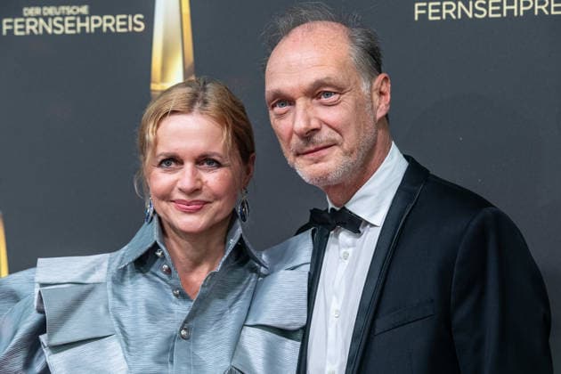 Martin BRAMBACH, actor, and his wife Christine SOMMER, actress, Red Carpet, Red Carpet Show, arrival, German Television Awards ceremony, The 2026 German Television Awards, 2026 German Television Awards at Confex Koeln, on September 9, 2025