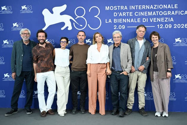 September 10, 2026, Venice, Rome, Italy: Domenico Starnone, Valerio Vigliar, Daniela Ciancio, Carmine Guarino, Ippolita Di Majo, Mario Martone, Jacopo Quadri, and Silvia Moraes during the photocall for the film Scherzetto, 83rd Venice Film Festival. Venice, September 10, 2026 Venice Italy - ZUMAa289 20260910_zia_a289_304 Copyright: xMlax xAgfx