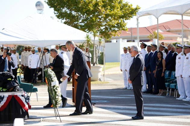 Felipe VI Visits the Rota Base on the 25th Anniversary of the September 11 Terrorist Attacks in the U.S. King Felipe VI Attends the Tribute to the Victims of 9 11 at the Rota Base September 11, 2026, in Rota, Cádiz, Andalusia, Spain King Felipe VI attended a tribute this Friday organized by Spanish and U.S. military personnel to the victims of the September 11, 2001, terrorist attacks—the 25th anniversary of which is now being observed— at the Rota Naval Base in Cádiz, September 11, 2026, Cádiz, Andalusia, Spain Copyright: xNachoxFradex 7765119