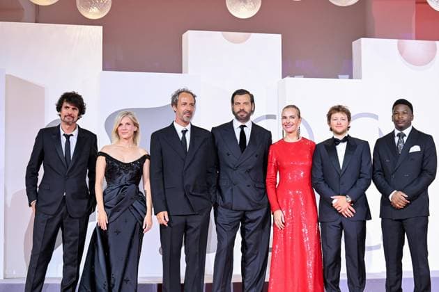 September 11, 2026, Venice, Rome, Italy: Simon Jacquet, Melanie Laurent, Tristan Seguela, Laurent Lafitte, Carole Bouquet, Anthony Bajon and Gedeon Ekay during the red carpet of the film Un Bon Avocat (The Good Lawyer) , 83â¬â ˜ Venice Film Festival. Venice, 11 09 2026 Venice Italy - ZUMAa289 20260911_zia_a289_618 Copyright: xMariaxLauraxAntonellix xAgfx