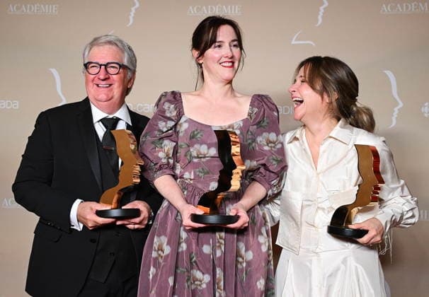 September 13, 2026, Montreal, Pq, CANADA: Benoit Briere, Florence Longpre and Brigitte Lafleur, from left, holds up their trophies at the Gala Gemeaux awards ceremony in Montreal, on Sunday, Sept. 13, 2026. Montreal CANADA - ZUMAc35_ 20260913_zaf_c35_222 Copyright: xGrahamxHughesx